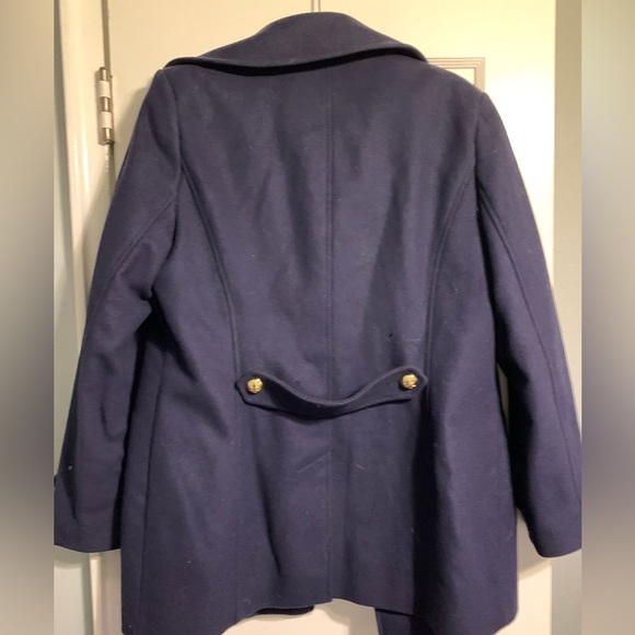 Ralph Lauren Metal Button Double Breasted Pea Coat Navy - Picture 2 of 3